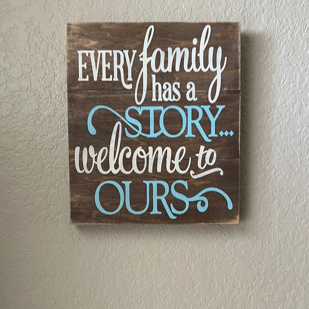 Rustic Family Story Wall Sign